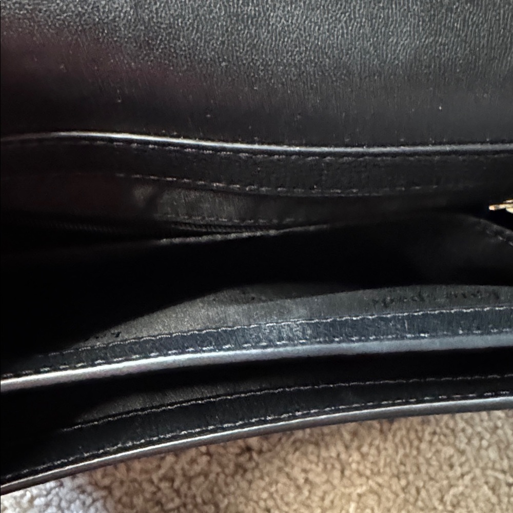 kate spade Black Pebbled Leather Crossbody with Gold Logo - Picture 6 of 6